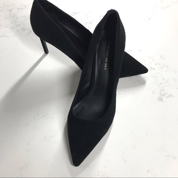 Kurt Geiger Black Suede Heels - Picture 3 of 12